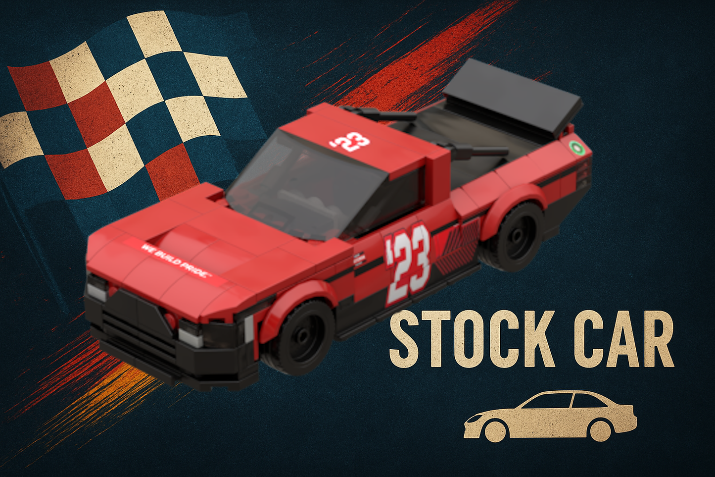 Inspired by Toyota Tundra NASCAR - red 23