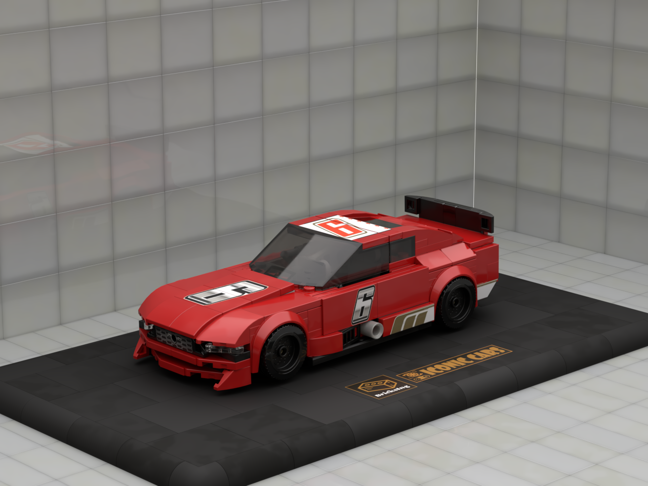 Inspired by Ford Mustang NASCAR - red 06