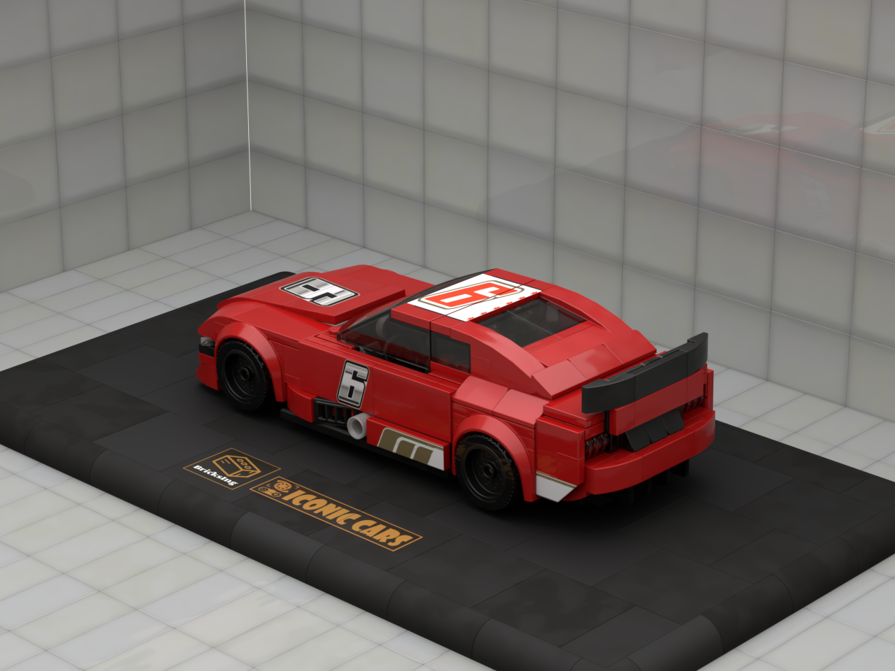 Inspired by Ford Mustang NASCAR - red 06