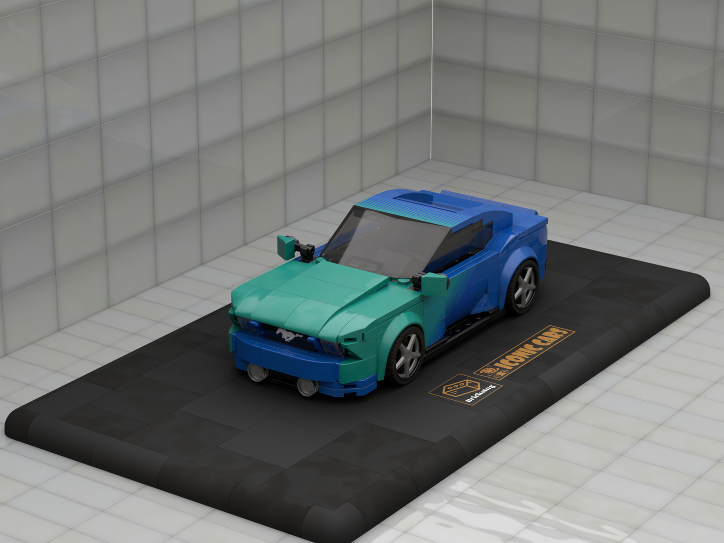 Inspired by Ford Mustang - blue turquoise