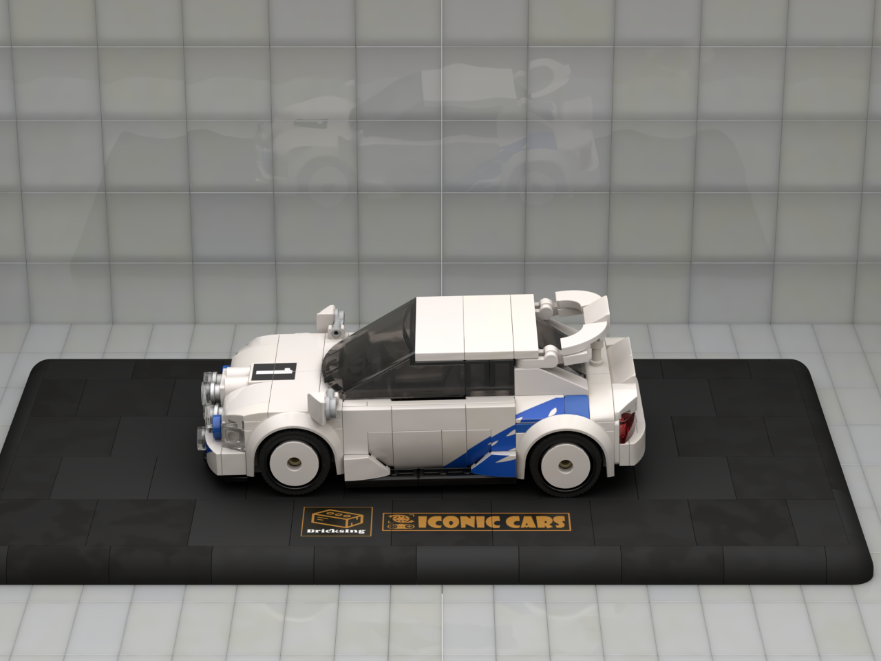 Inspired by Rally Ford Escort - white blue