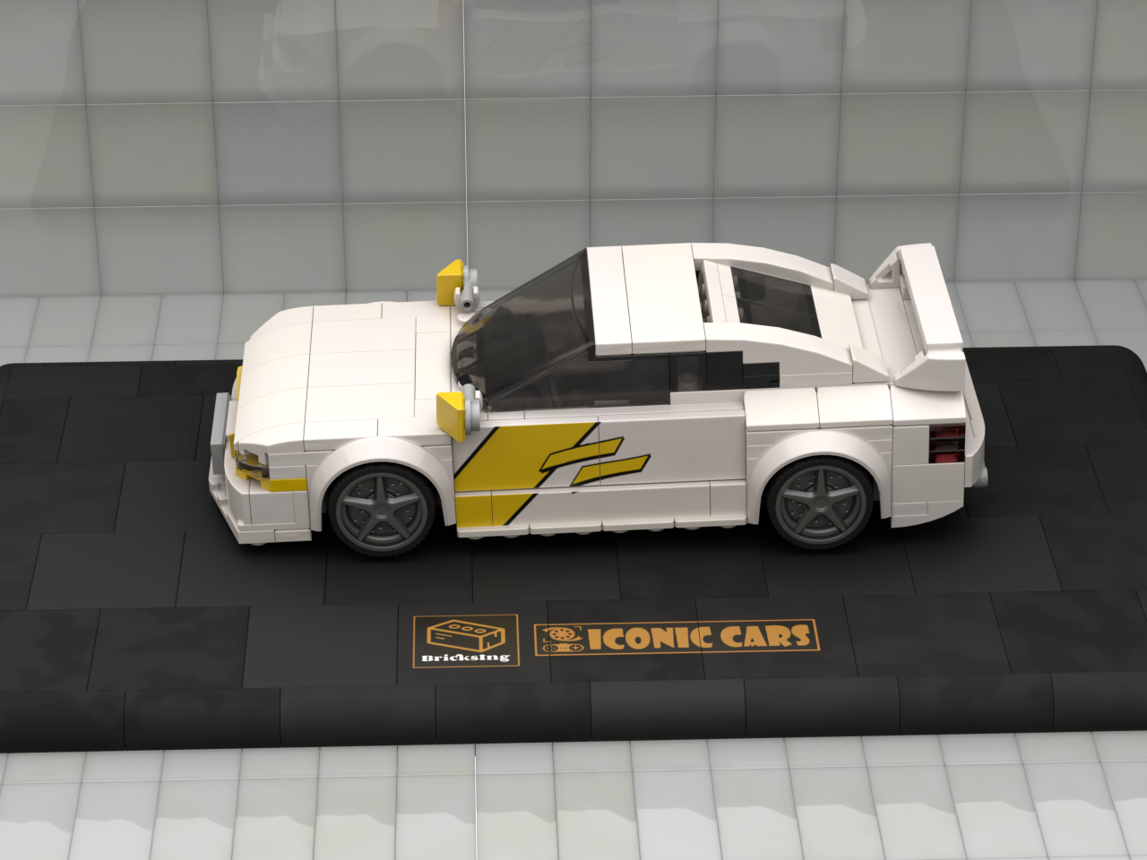 Inspired by Opel Calibra Street Car - white yellow