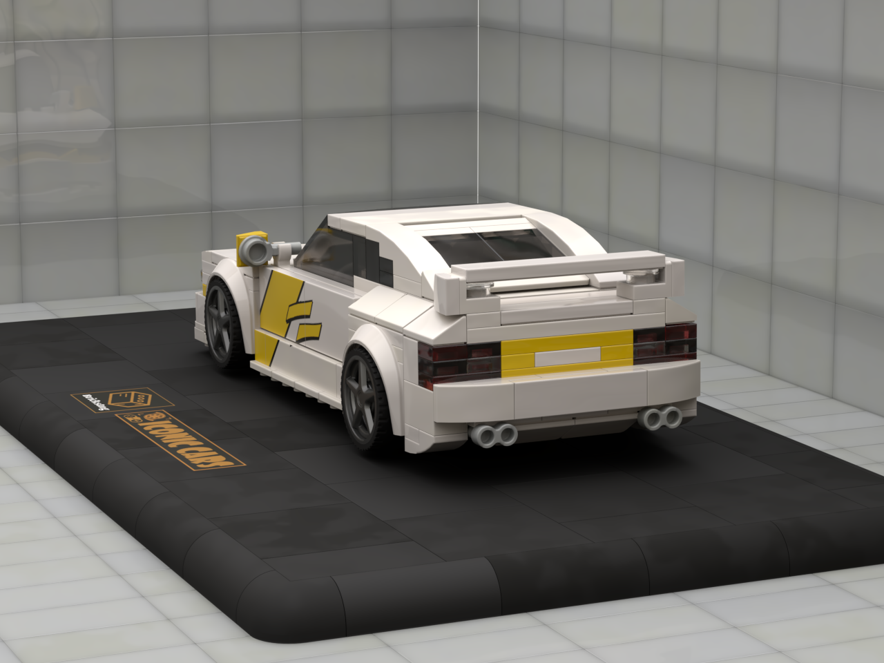 Inspired by Opel Calibra Street Car - white yellow