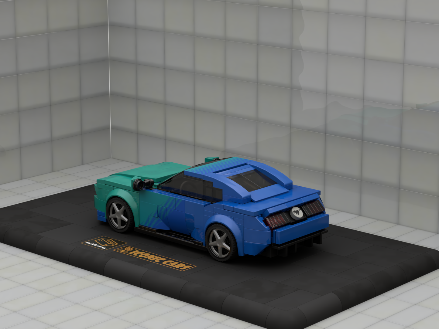 Inspired by Ford Mustang - blue turquoise