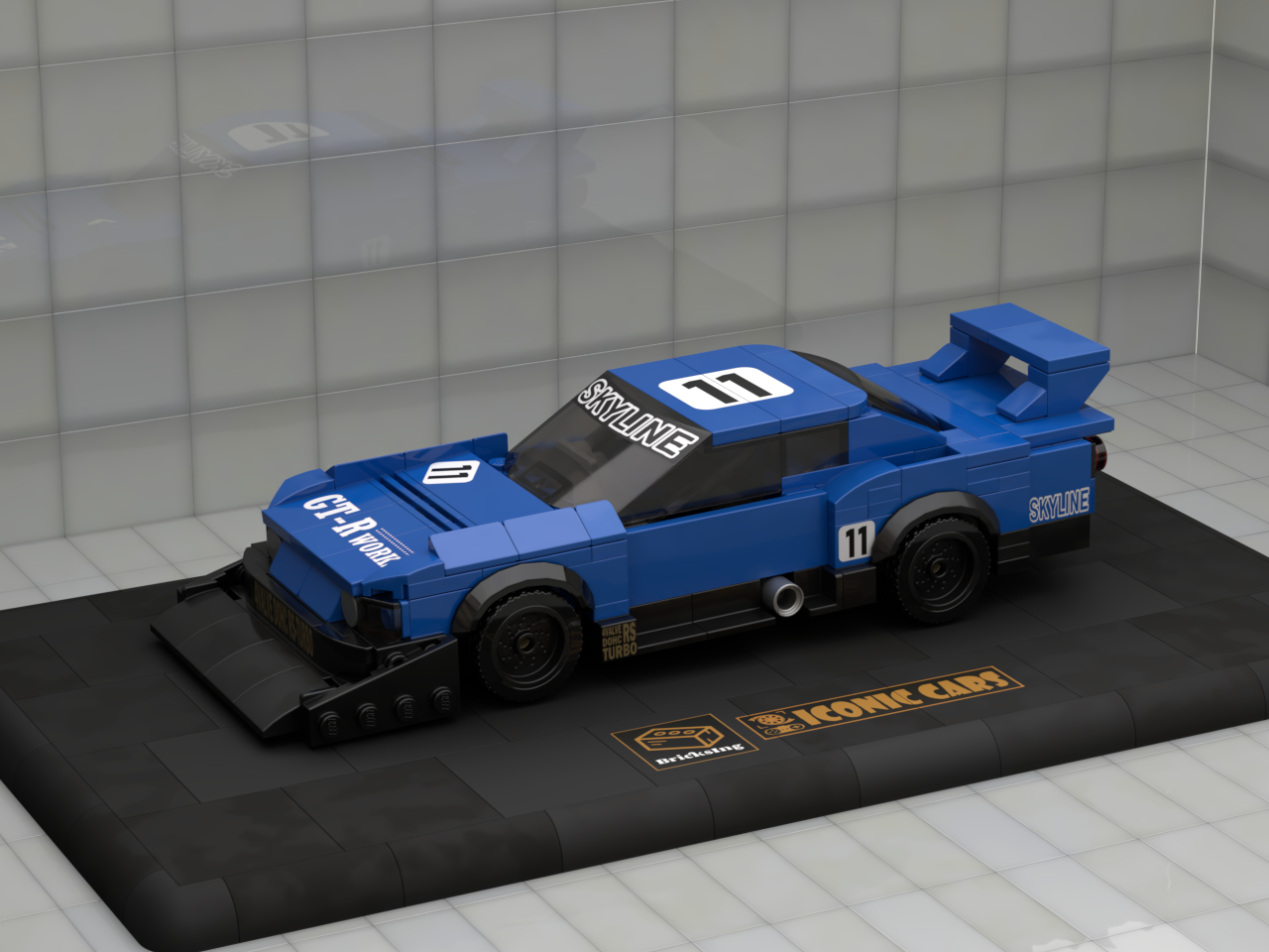 Inspired by Nissan Skyline Super Silhouette (KDR30) - blue