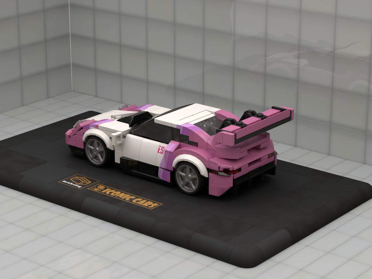Inspired by Porsche 911 RSR - white pink