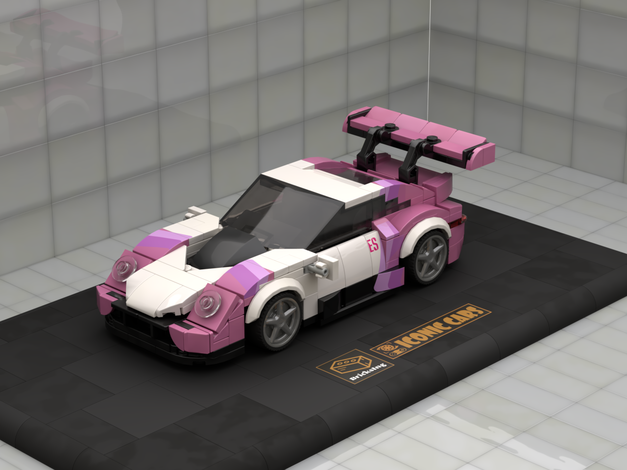 Inspired by Porsche 911 RSR - white pink
