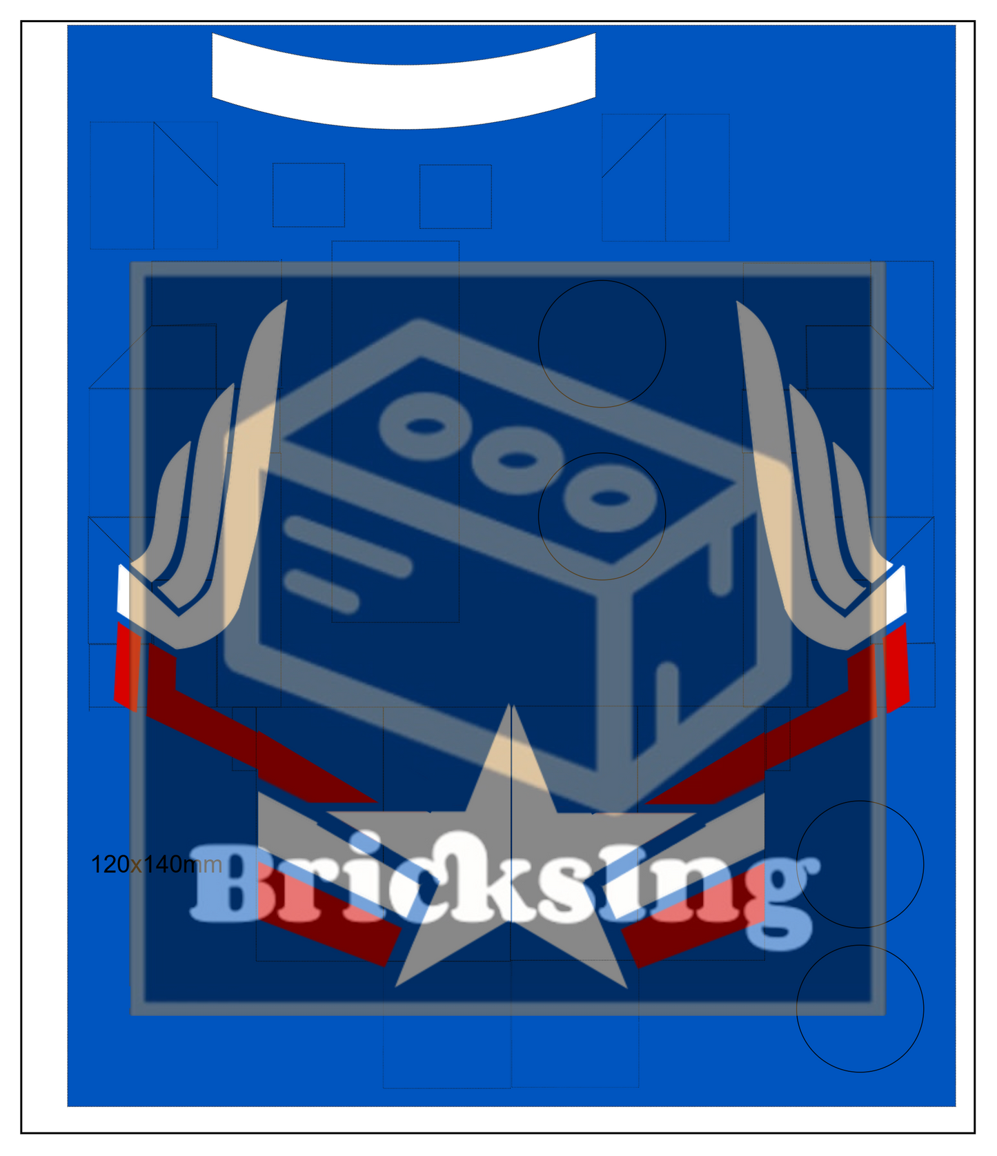 Inspired by Ford Mustang as Super Hero - blue