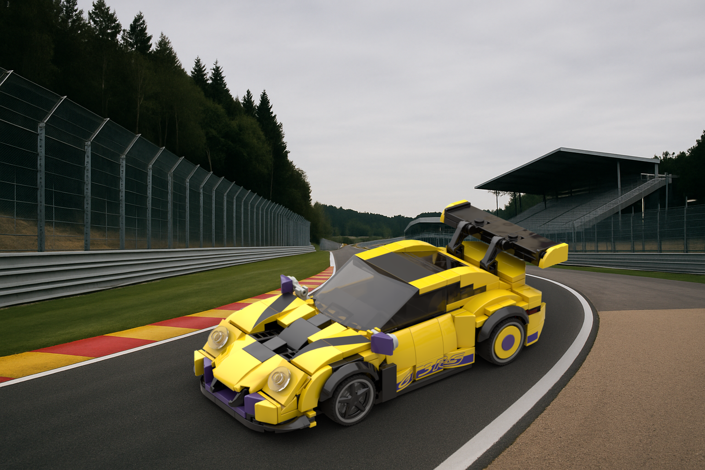 Inspired by Porsche 911 RSR - yellow purple