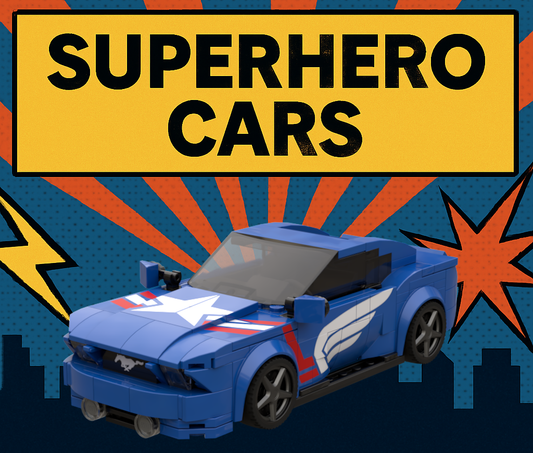 Inspired by Ford Mustang as Super Hero - blue