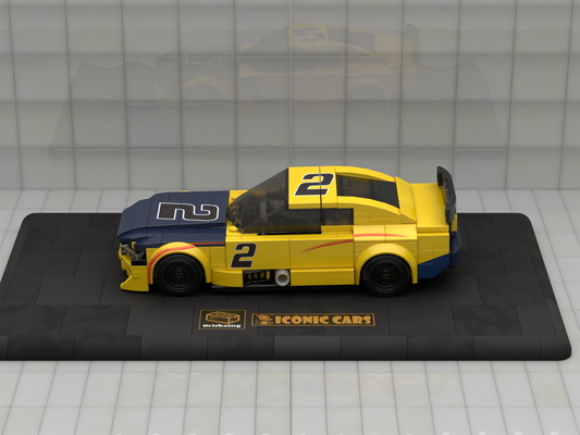 Inspired by Ford Mustang NASCAR - yellow 02