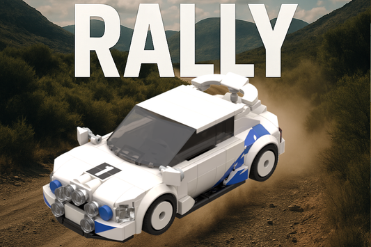 Inspired by Rally Ford Escort - white blue