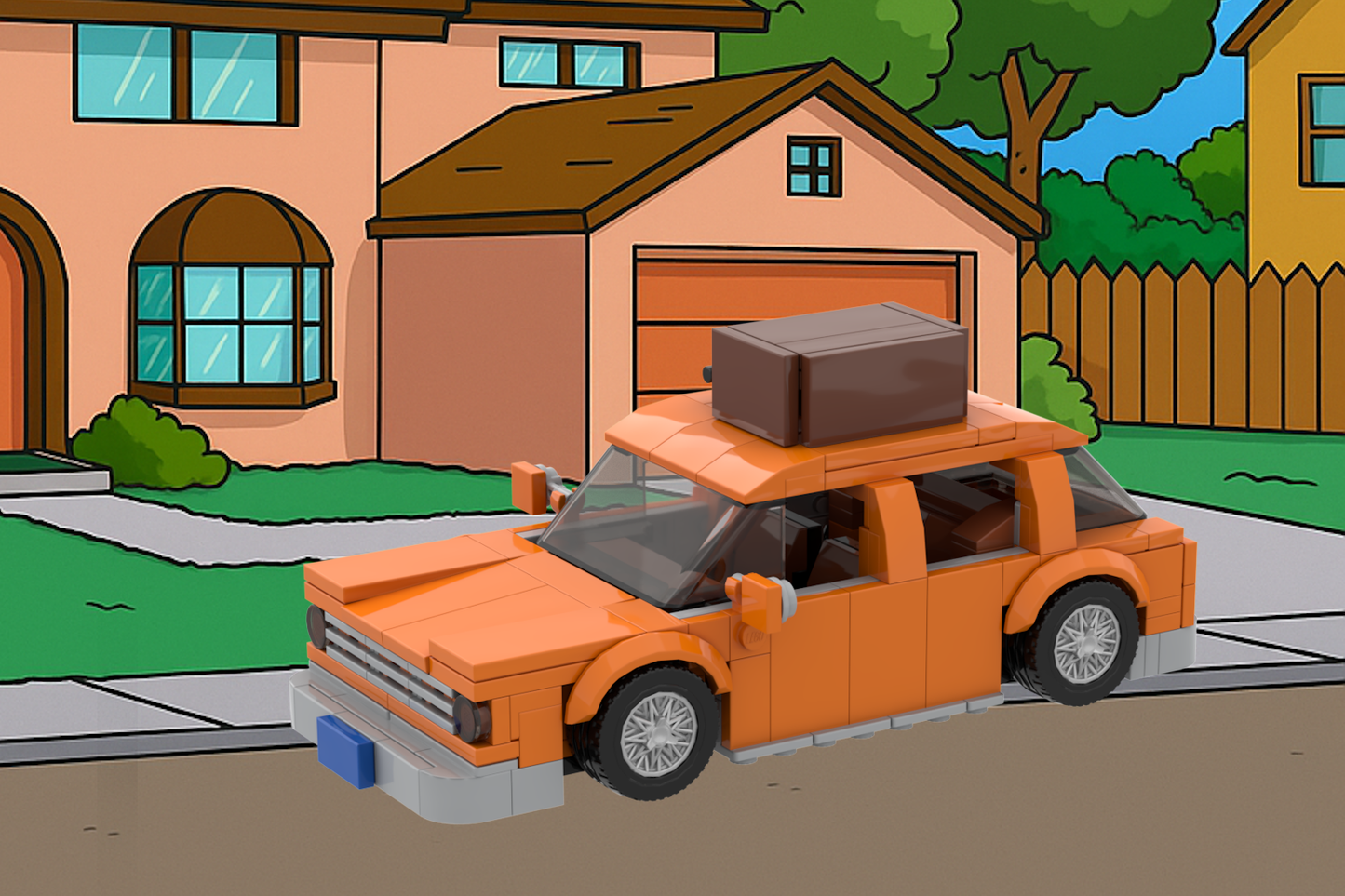 Inspired by Simpsons Marchs Car - orange