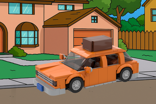 Inspired by Simpsons Marchs Car - orange