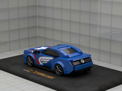 Inspired by Ford Mustang as Super Hero - blue
