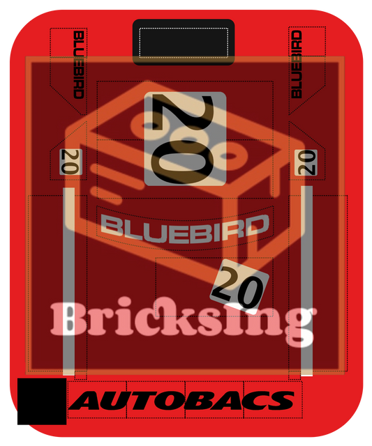 Sticker für Inspired by Nissan Bluebird Super Silhouette (KY910) - red white