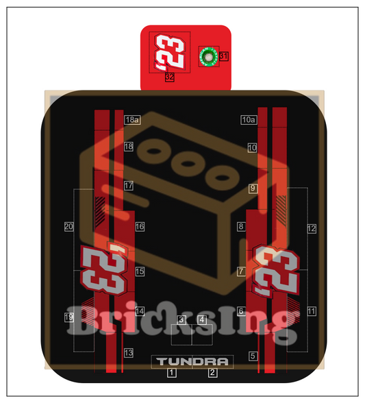 Sticker für Inspired by Toyota Tundra NASCAR - red 23