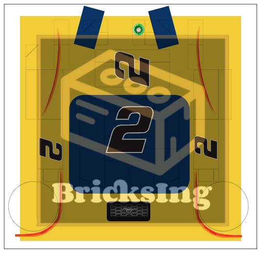 Sticker für Inspired by Ford Mustang NASCAR - yellow 02